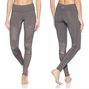 ALO Yoga Charcoal Leggings with Mesh Detail